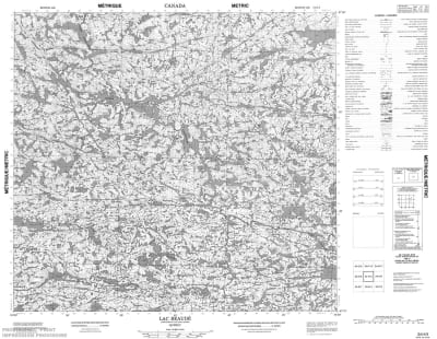 034H05 - LAC BEAUDE - Topographic Map