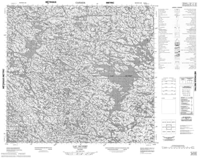 034H09 - LAC DUVERT - Topographic Map