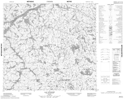 034H11 - LAC DYONNET - Topographic Map