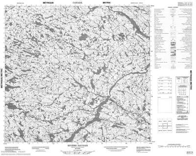 034H14 - RIVIERE DAUNAIS - Topographic Map