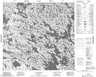 034J06 - LAC FARINEAU - Topographic Map