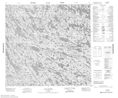 034J08 - LAC CANADE - Topographic Map