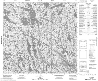 034J14 - LAC THIERSANT - Topographic Map