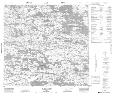 034K09 - LAC MURAALAVIK - Topographic Map