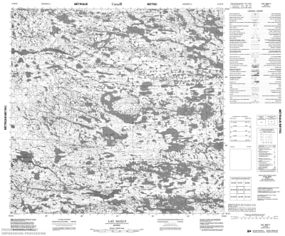 034K16 - LAC SAILLY - Topographic Map