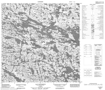 035C01 - LAC BONNEFOY - Topographic Map
