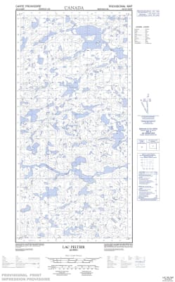 035G03E - LAC PELTIER - Topographic Map