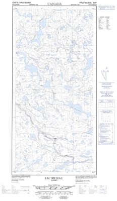 035G12E - LAC BELLEAU - Topographic Map
