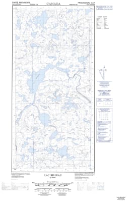 035G12W - LAC BELLEAU - Topographic Map