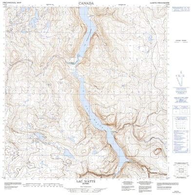 035G16 - LAC WATTS - Topographic Map