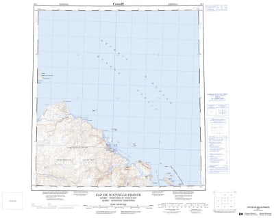 035I - CAP DE NOUVELLE-FRANCE - Topographic Map