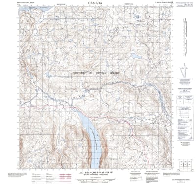 035J01 - LAC FRANCOYS-MALHERBE - Topographic Map