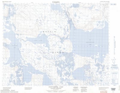 037G04 - INUKTORFIK LAKE - Topographic Map