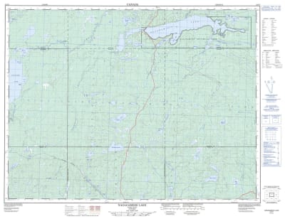 042F07 - NAGAGAMISIS LAKE - Topographic Map