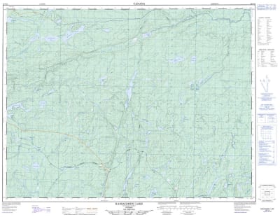 042F12 - KASSAGIMINI LAKE - Topographic Map