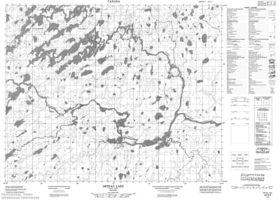 043D03 - BETEAU LAKE - Topographic Map