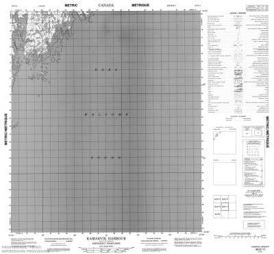 046D11 - KAMARVIK HARBOUR - Topographic Map