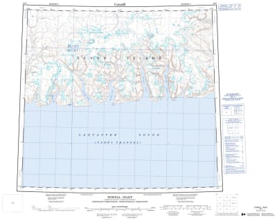 048F - POWELL INLET - Topographic Map