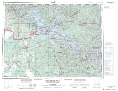 052C - INTERNATIONAL FALLS - Topographic Map