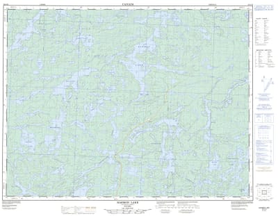 052G16 - HARMON LAKE - Topographic Map