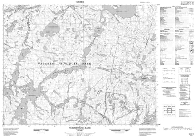 052I11 - GOLDSBOROUGH LAKE - Topographic Map