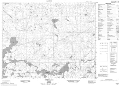 052N13 - BERENS LAKE - Topographic Map