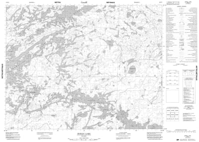 052O03 - BAMAJI LAKE - Topographic Map