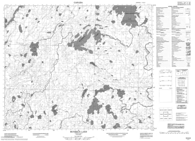 053G06 - MUNEKUN LAKE - Topographic Map