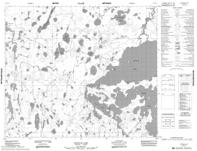 053K10 - KISTIGAN LAKE - Topographic Map