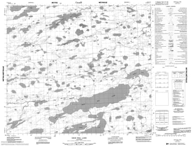 053M12 - HIGH HILL LAKE - Topographic Map
