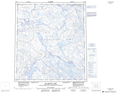 055M - MACQUOID LAKE - Topographic Map