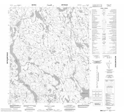 056E12 - NANAU LAKE - Topographic Map