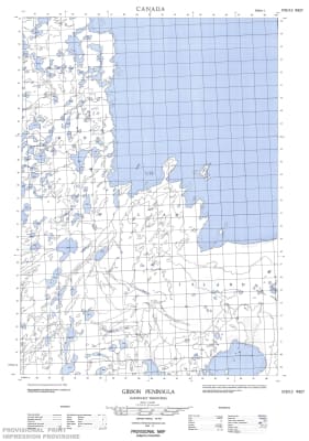 057B13W - GIBSON PENINSULA - Topographic Map