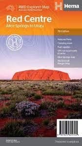 Navigate the Red Centre with our GPS-surveyed map. Includes Alice Springs, Uluru, Kata Tjuta, and Kings Canyon. Features fuel stops, camping, and 4WD tracks.