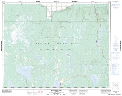 062K16 - WHITEWATER LAKE - Topographic Map