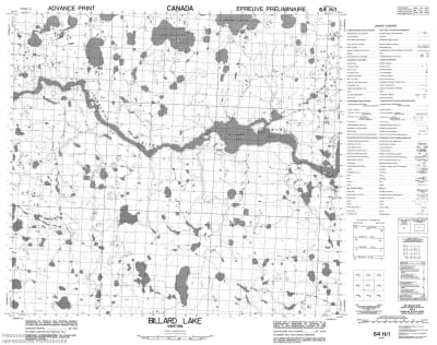 064H01 - BILLARD LAKE - Topographic Map