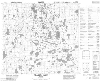 064H16 - EINARSON LAKE - Topographic Map
