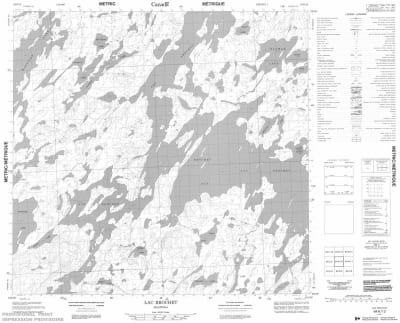 064K12 - LAC BROCHET - Topographic Map