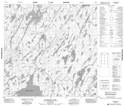 064M12 - SAKWASEW LAKE - Topographic Map