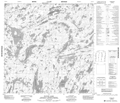 064M13 - WAYOW LAKE - Topographic Map