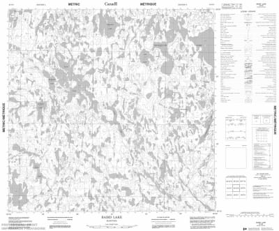 064O08 - BAIRD LAKE - Topographic Map