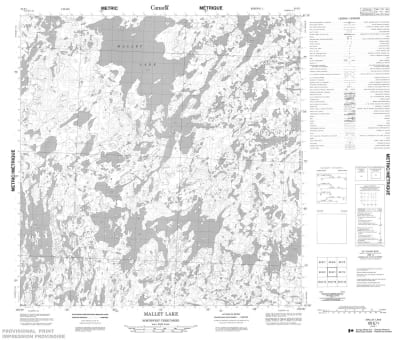 065E01 - MALLET LAKE - Topographic Map