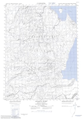 069F15 - HAAKON FIORD - Topographic Map