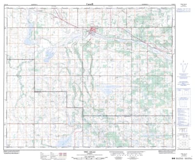 073E12 - TWO HILLS - Topographic Map