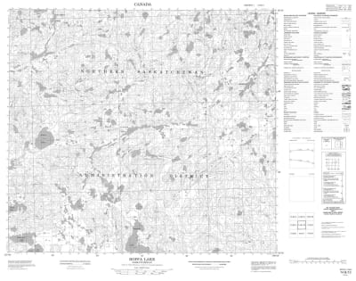 074B10 - BOFFA LAKE - Topographic Map