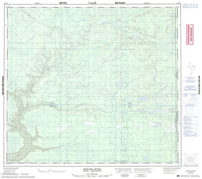 074D16 - HIGH HILL RIVER - Topographic Map