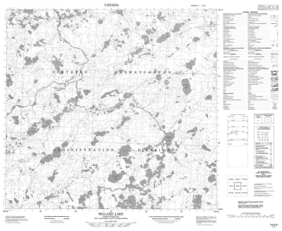 074K02 - MILLARD LAKE - Topographic Map