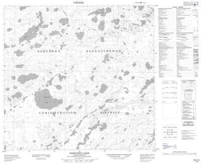 074K12 - BARTLETT LAKE - Topographic Map