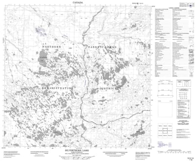 074K14 - SILVERTHORN LAKE - Topographic Map
