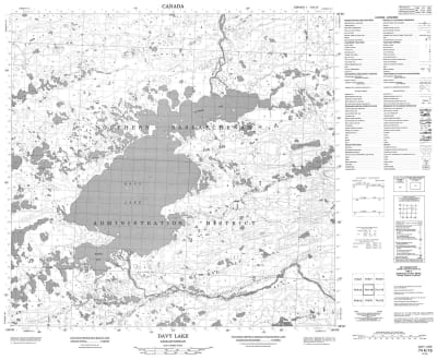 074K16 - DAVY LAKE - Topographic Map